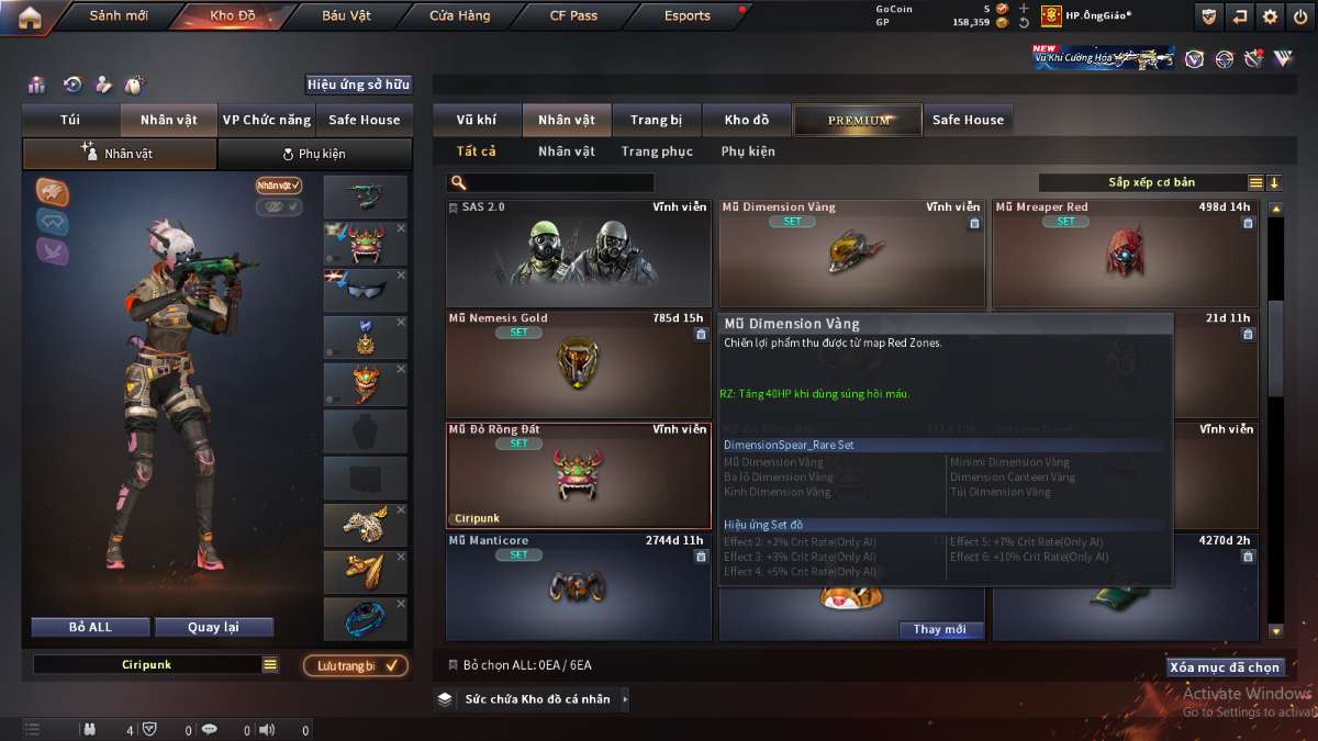 shop acc cf uy tin gia re